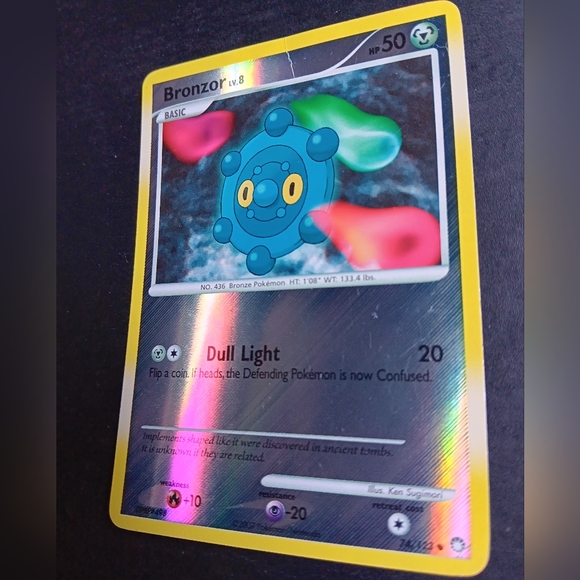 Bronzor Pokemon Card - Mysterious Treasures - 74/123 Common Reverse Holo - Picture 5 of 9